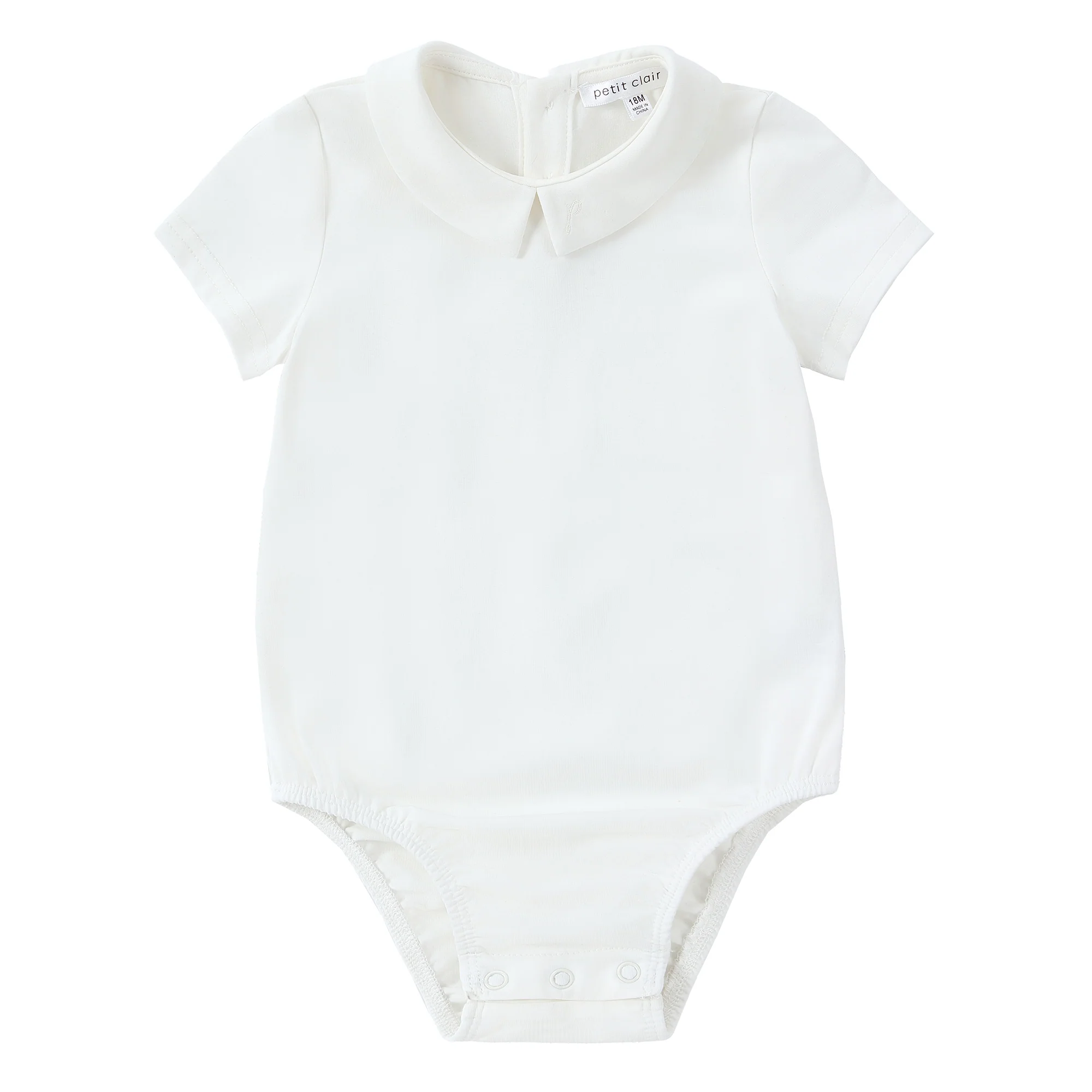 Baby Boys Ivory Collar Shell - Image 3