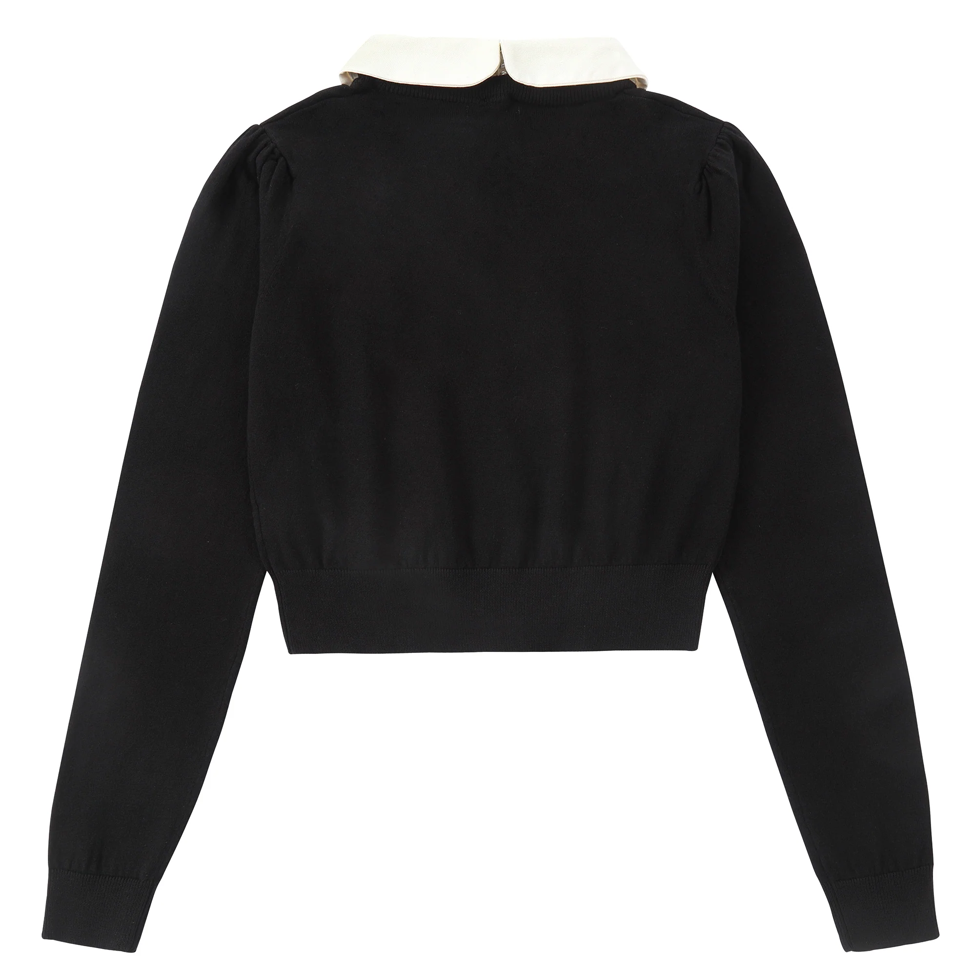 Black Floral Collar Sweater - Image 4