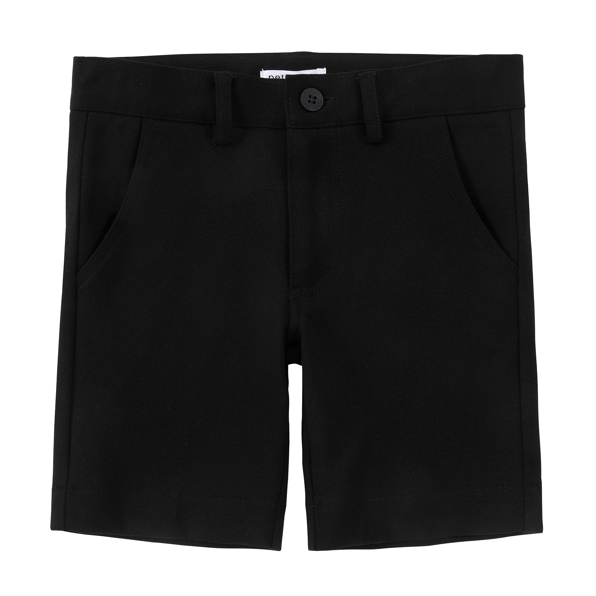 Black Pique Shorts