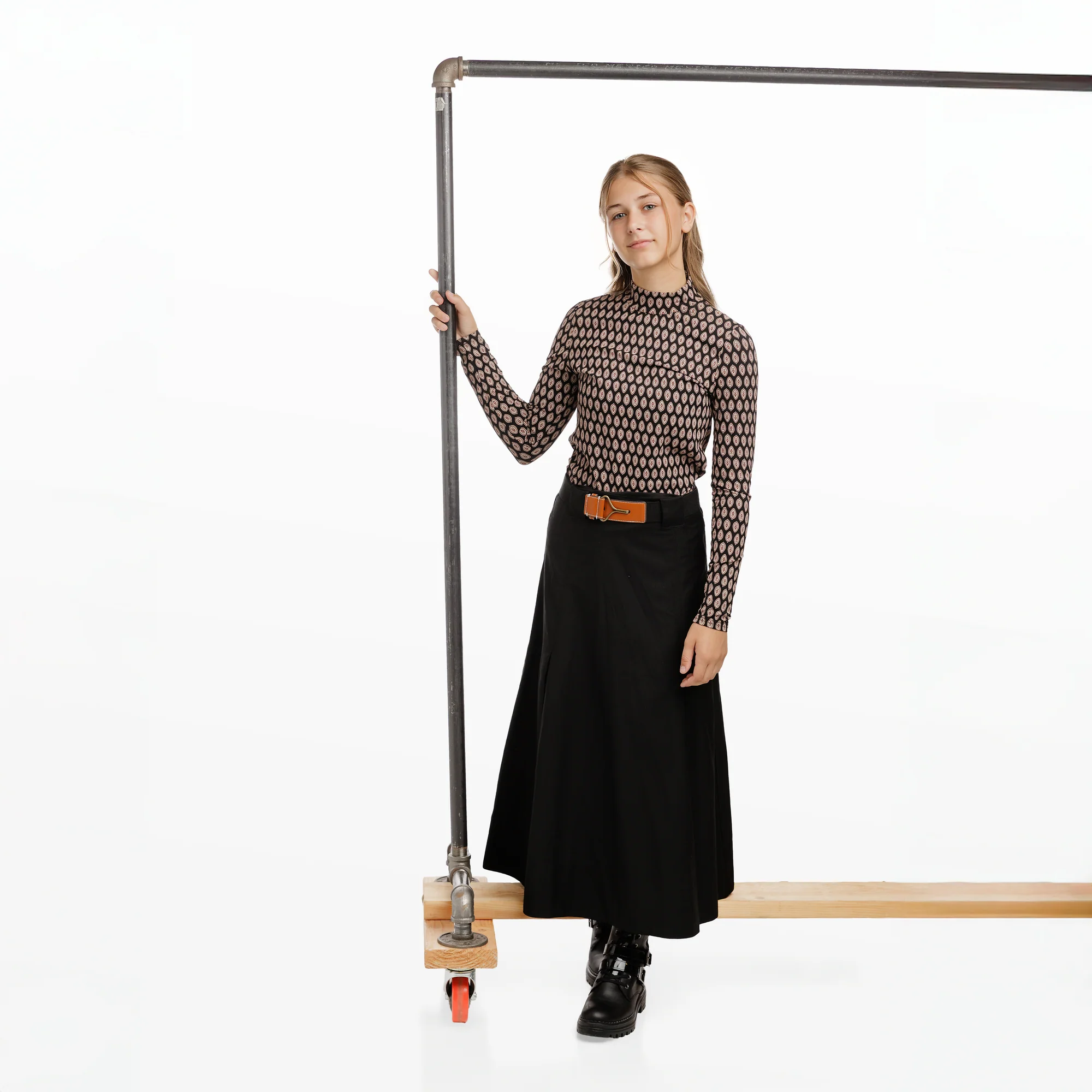 Black Printed Mockneck - Image 2