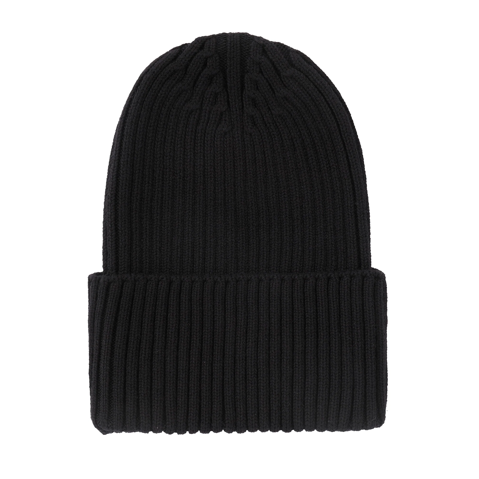 Black W/ Grey Patch Beanie - Image 2