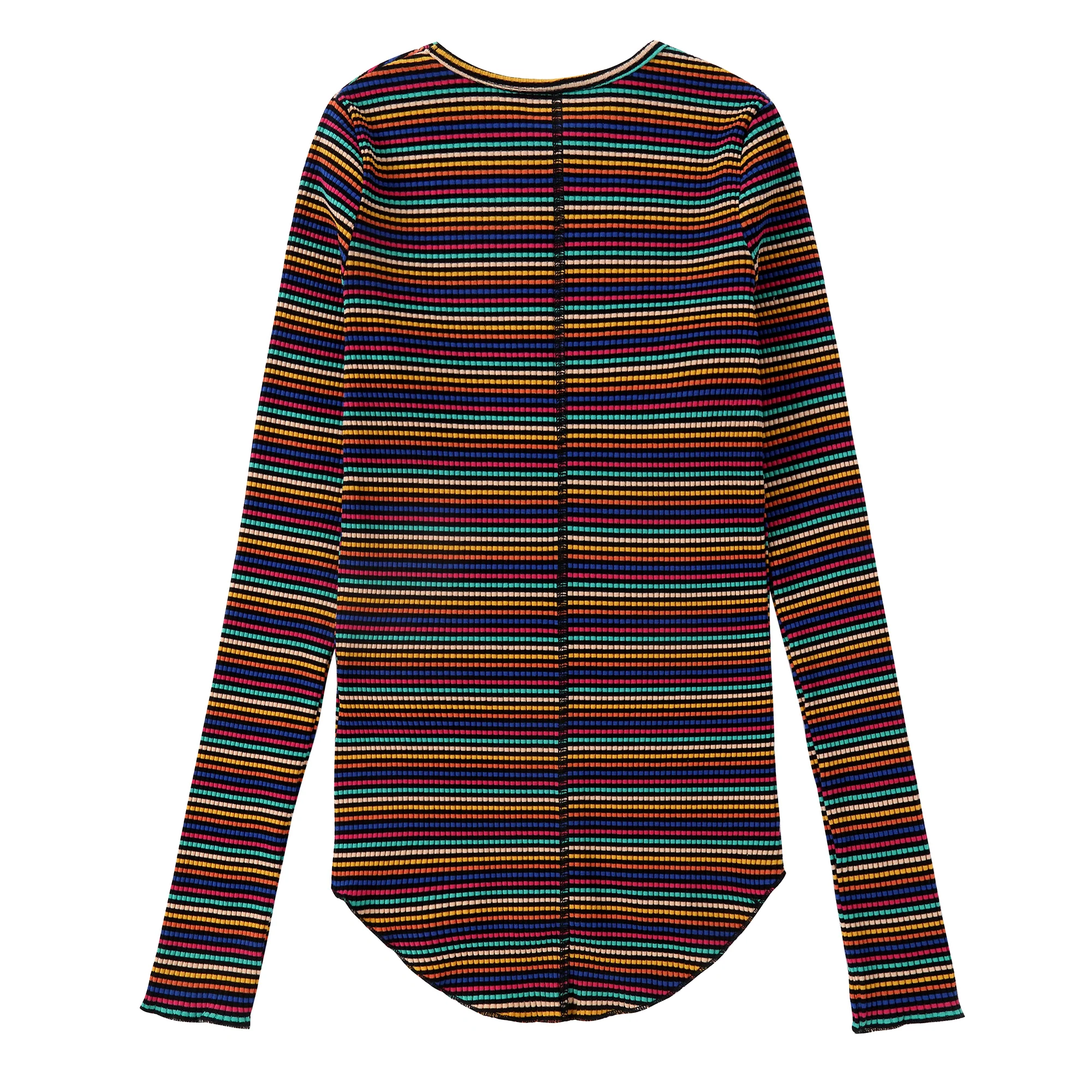 Black & Colorful Striped T-Shirt - Image 3