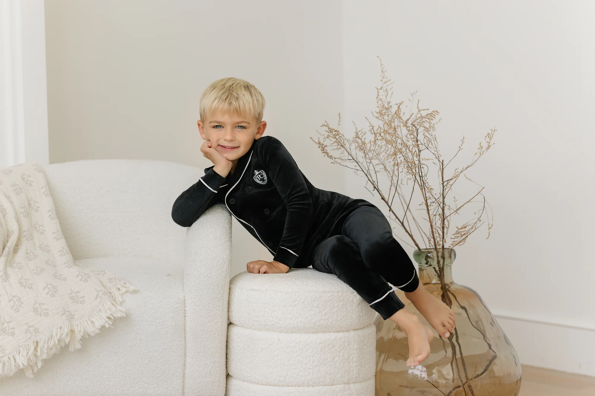 Black Velour Pajama - Image 2