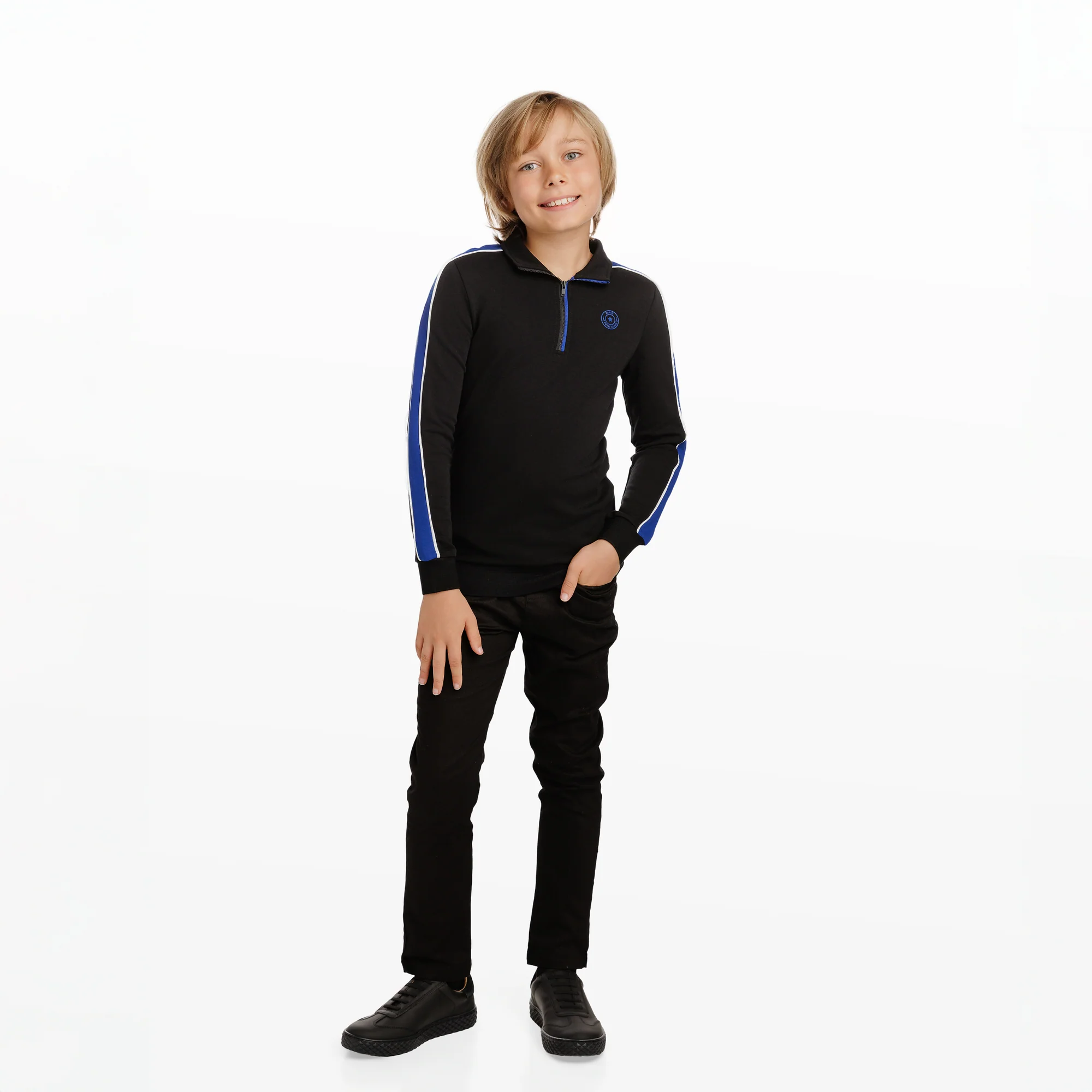 Black Zipper Polo - Image 2
