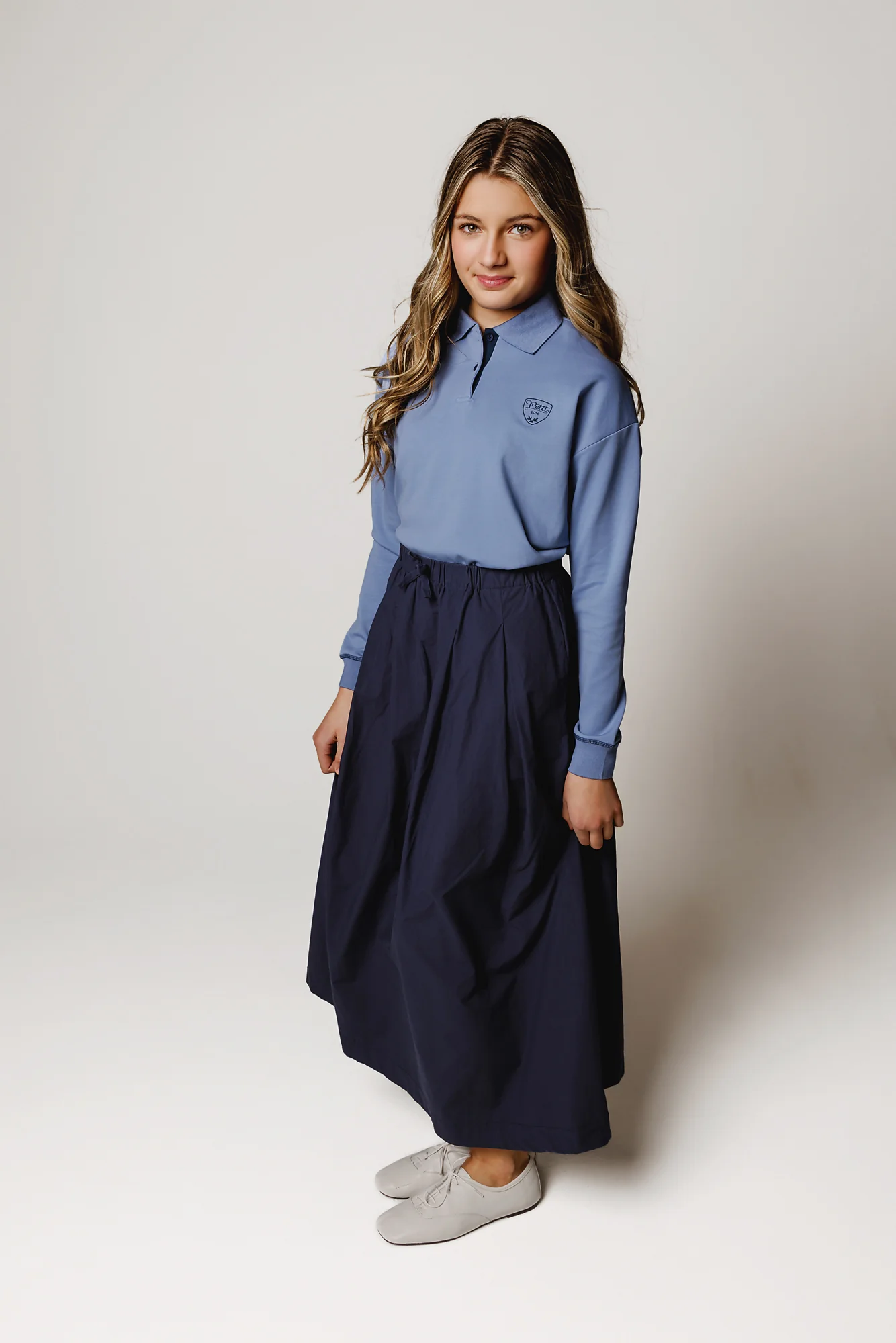 Dusty Blue Collared Top - Image 2