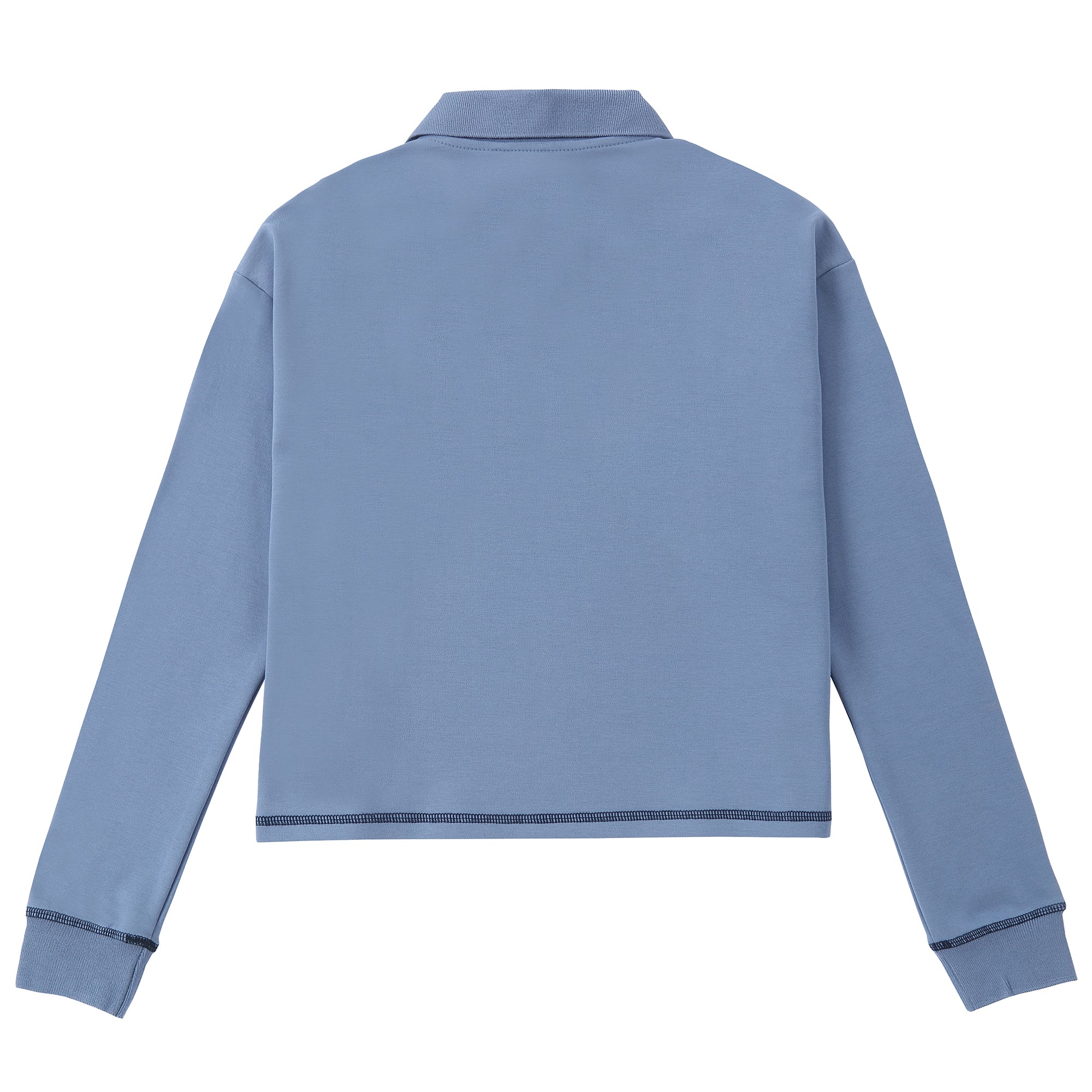 Dusty Blue Collared Top - Image 3