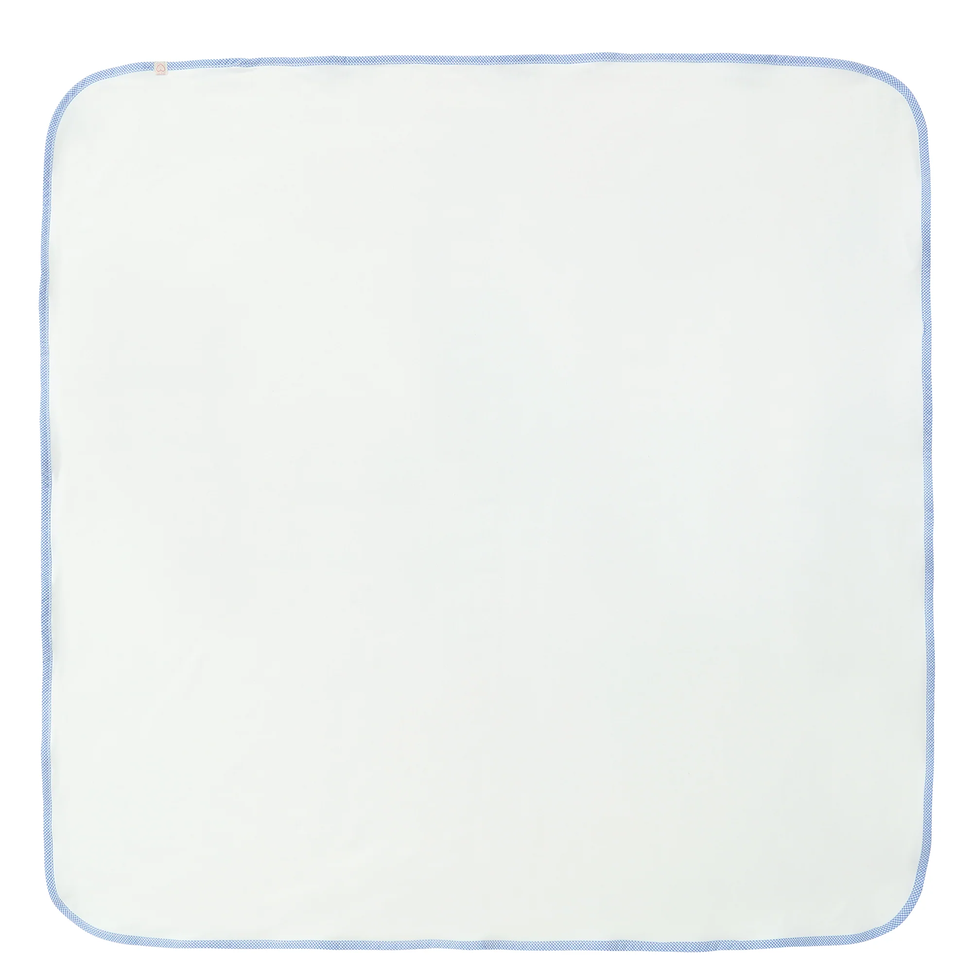 Ivory/ Blue Gingham Blanket - Image 3