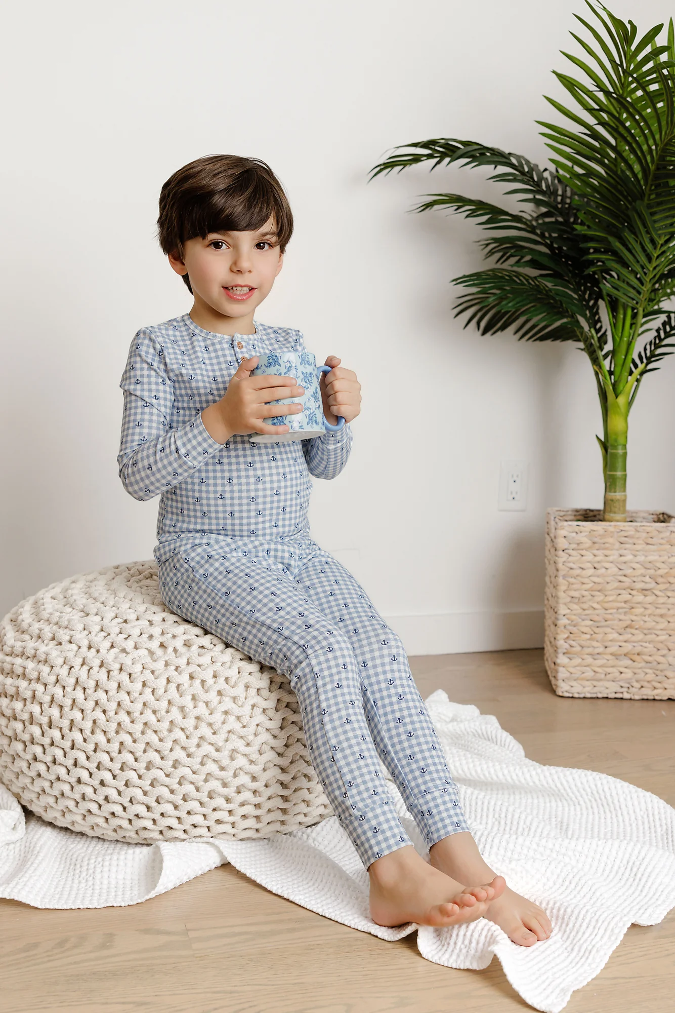 Blue Gingham Pajama - Image 2