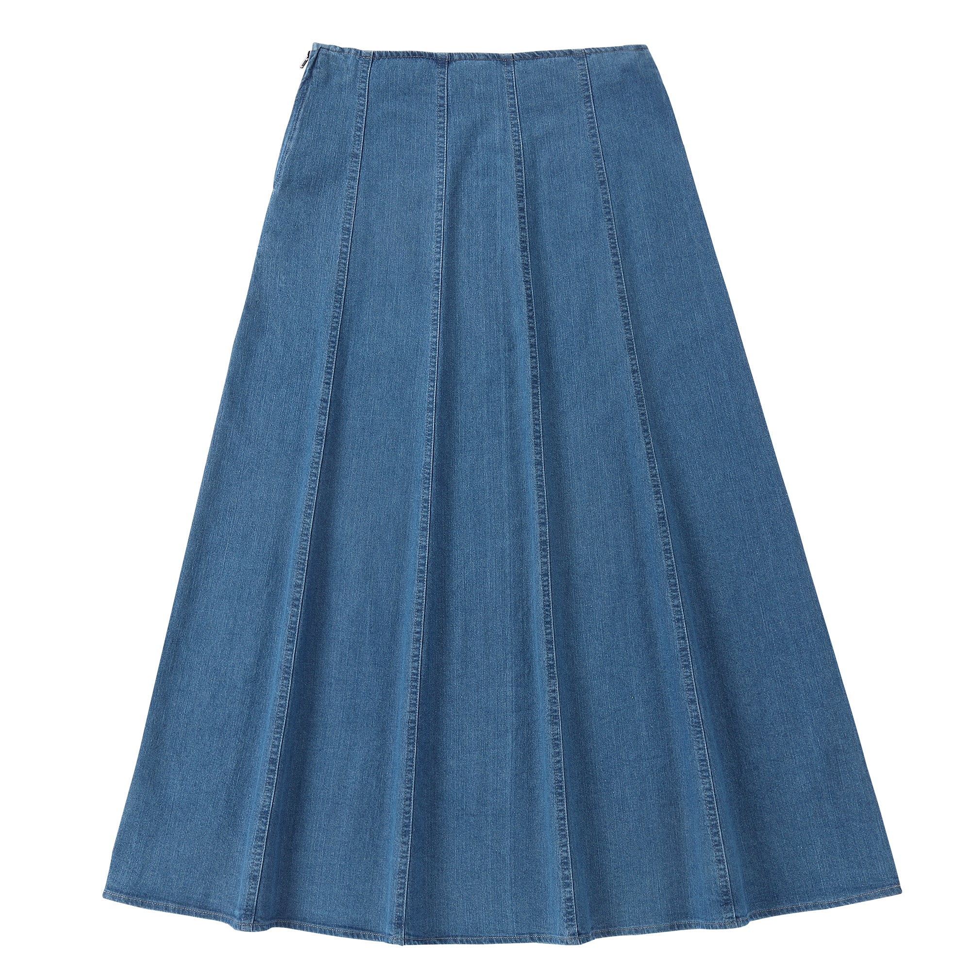 Teens Blue Denim Paneled Maxi Skirt - Image 3