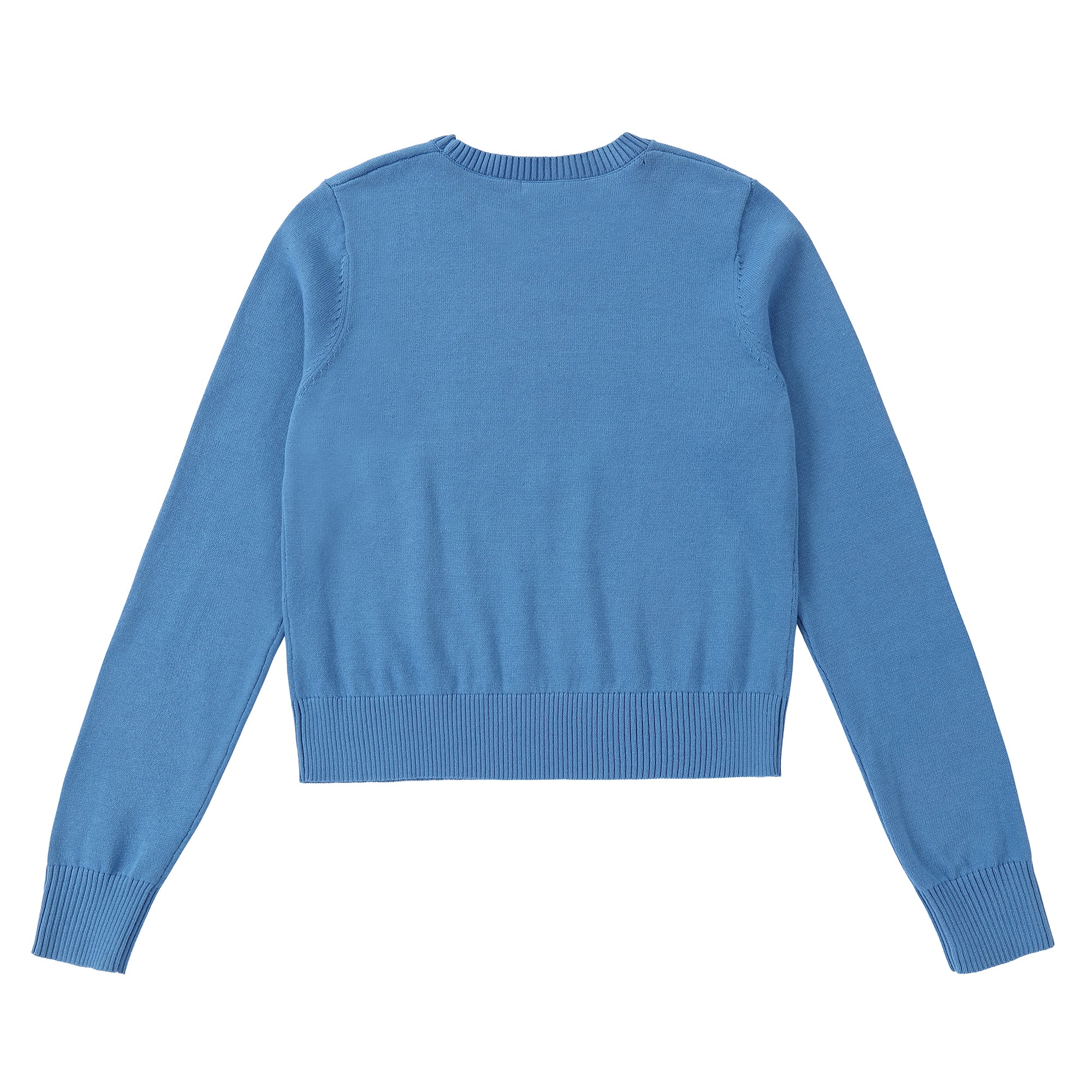 Teens Heather Blue Knit Logo Sweater - Image 3