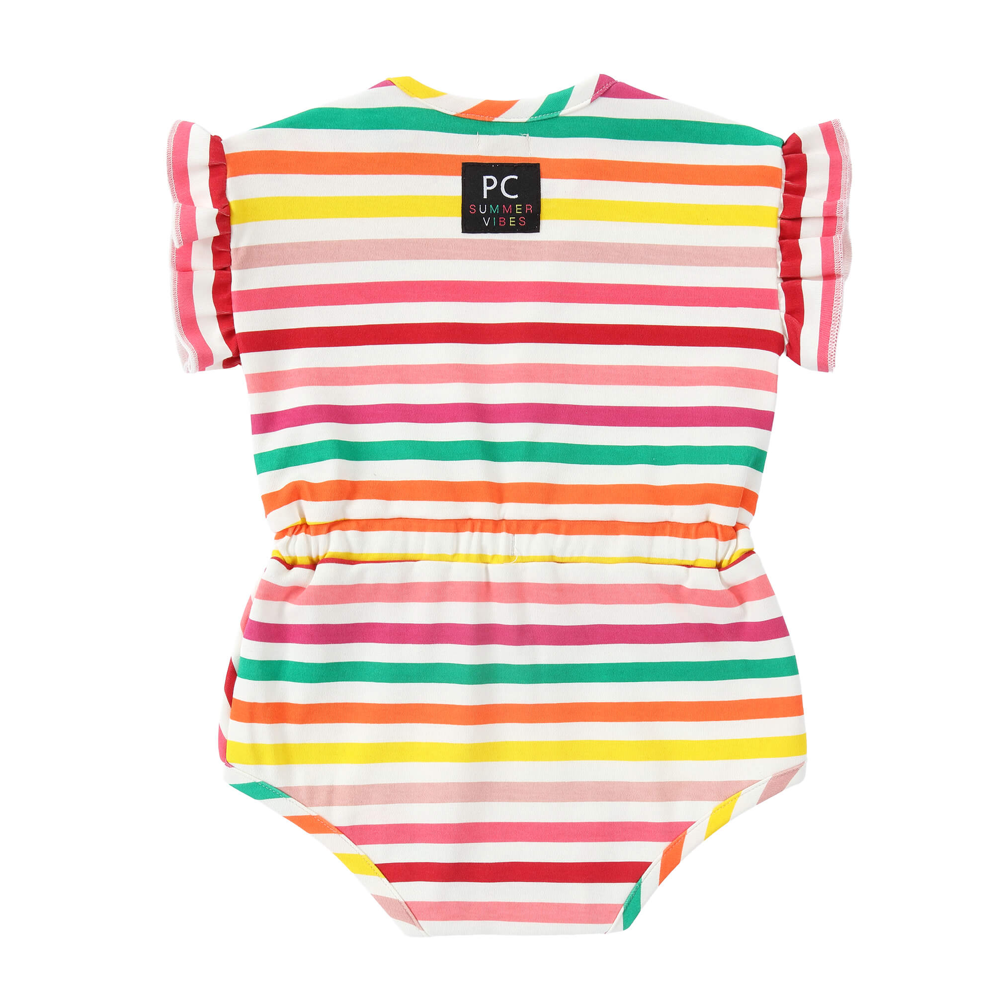 Baby Girls Bright Stripes Romper - Image 3