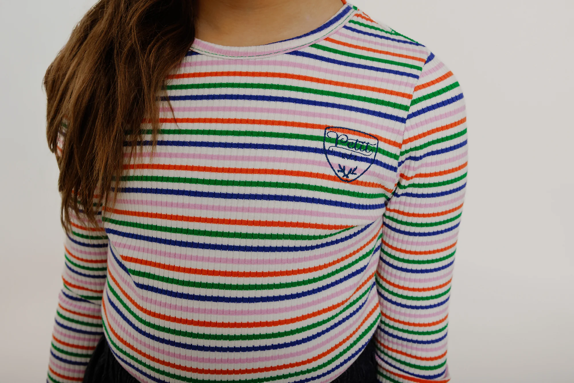 White & Colorful Striped T-Shirt - Image 3