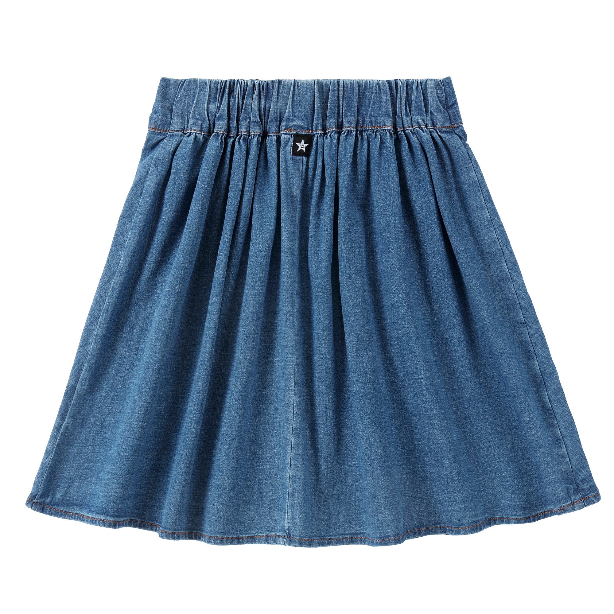 Denim Wrap Bow Skirt - Image 3