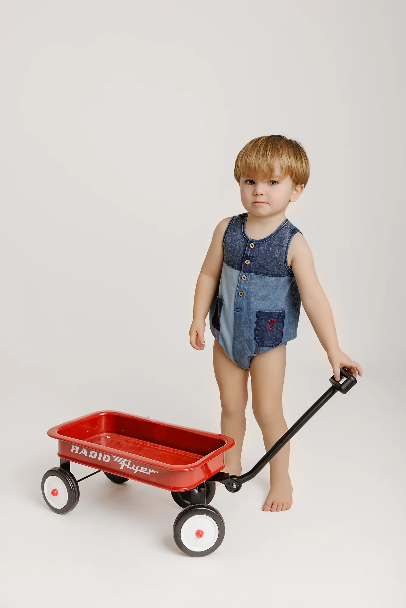 Denim Remix Pocket Romper - Image 2