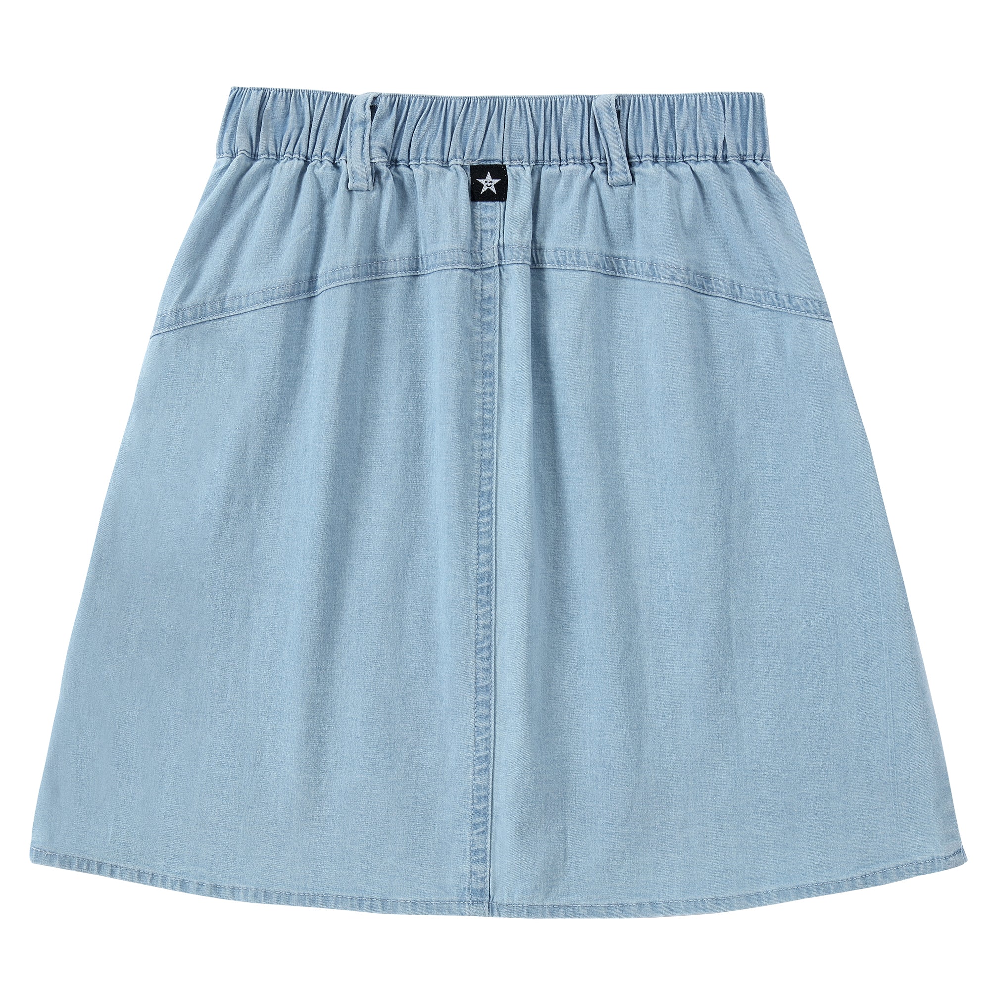 Light Denim Braided Pocket Skirt - Image 4