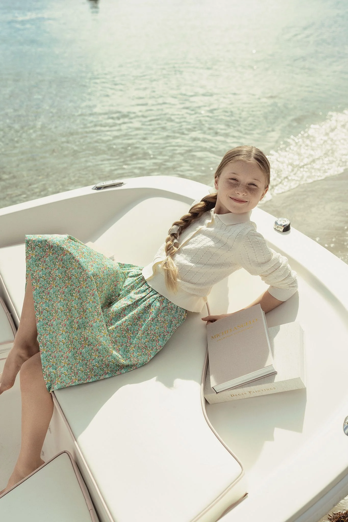 Girls Full Bloom Sweater with Collar - Image 3