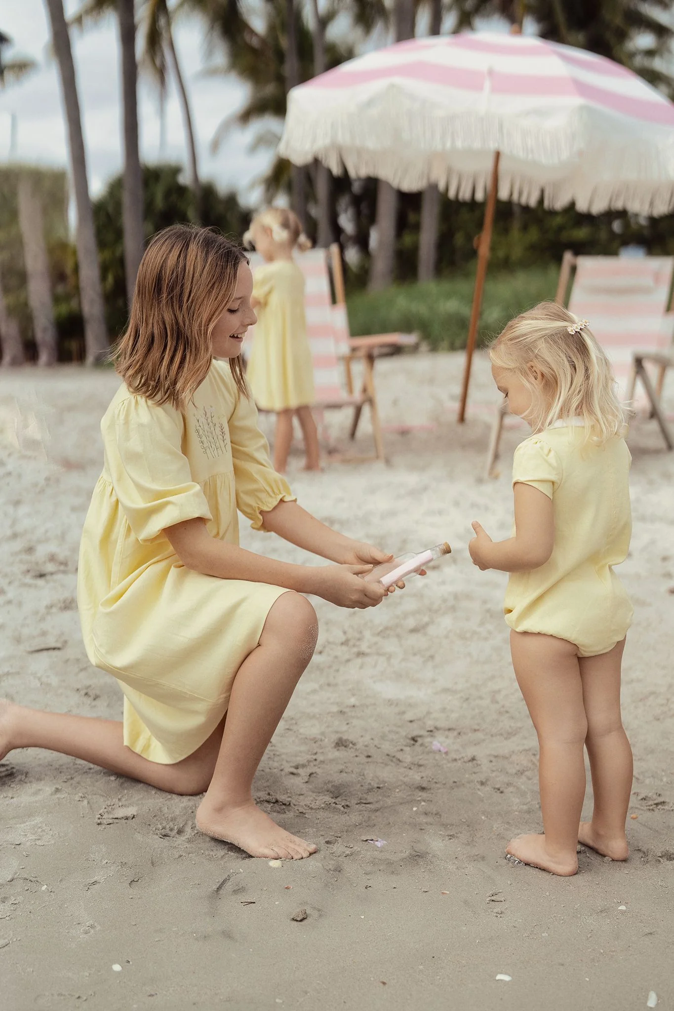 Baby Girls Golden Petals Romper - Image 3