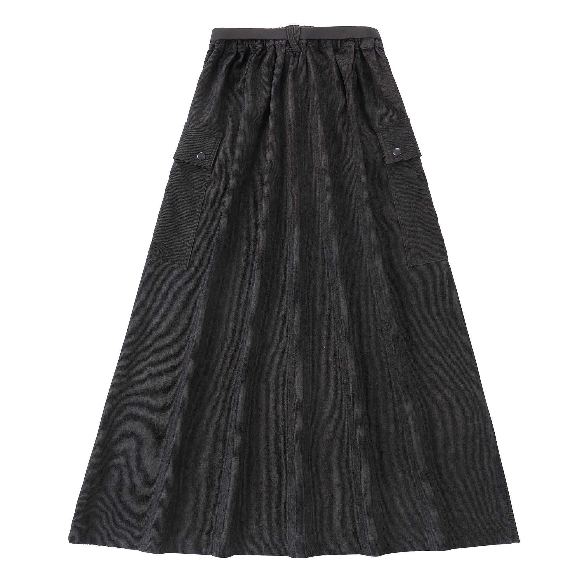 Grey Corduroy Cargo Skirt - Image 4