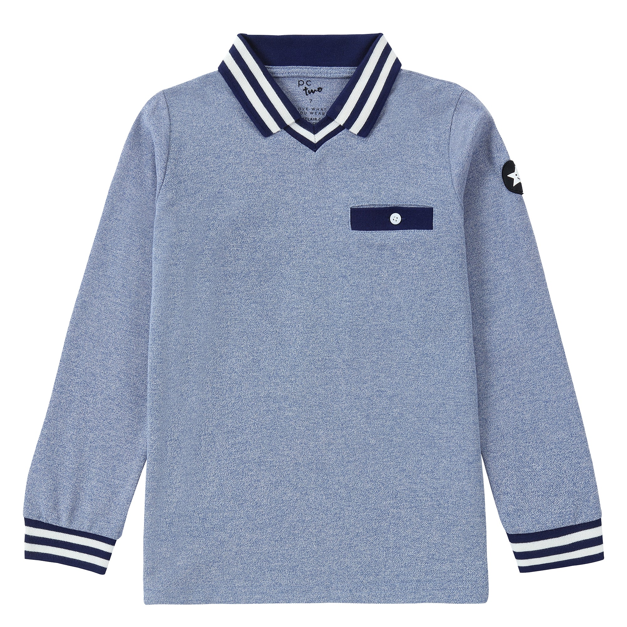 Heather Blue Polo - Image 2