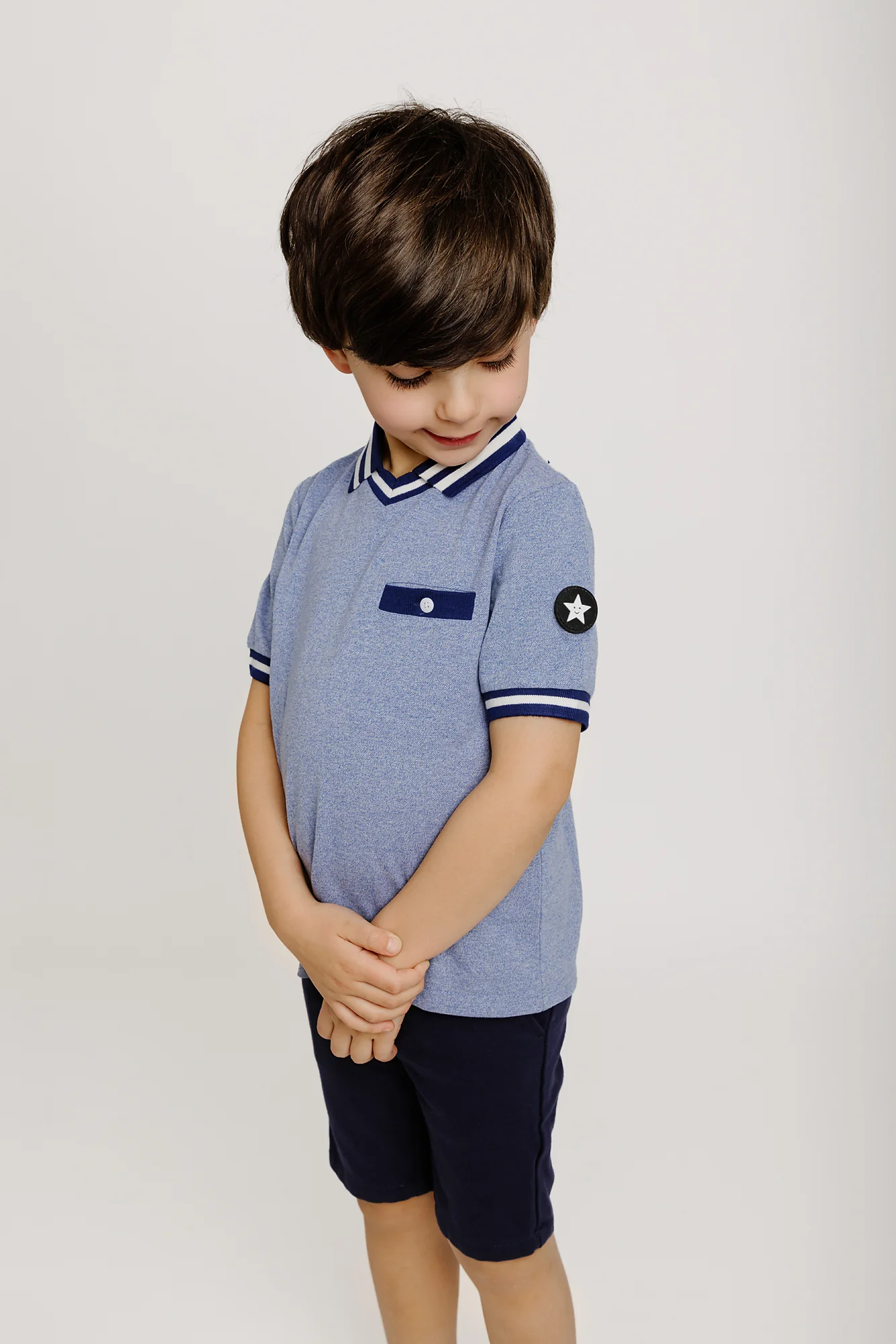 Heather Blue Polo - Image 3