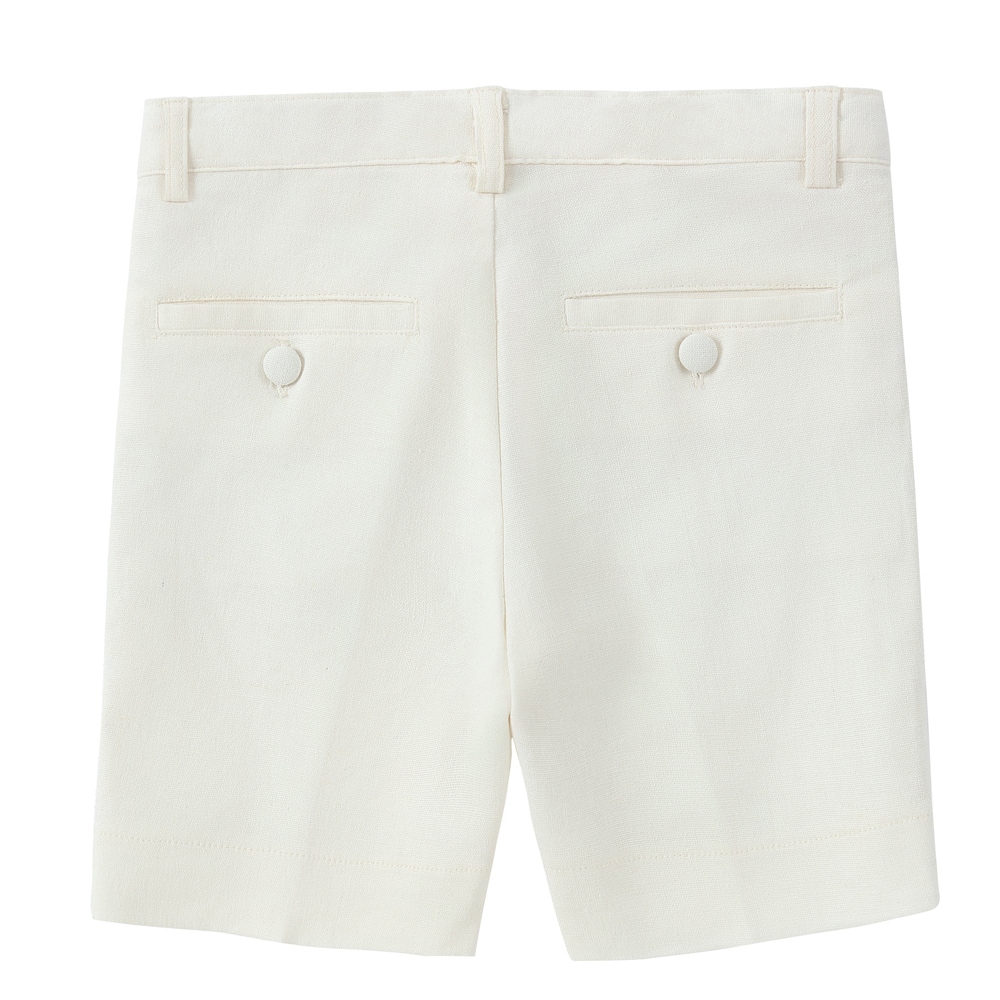 Ivory Linen Shorts- Matches Blazer - Image 3