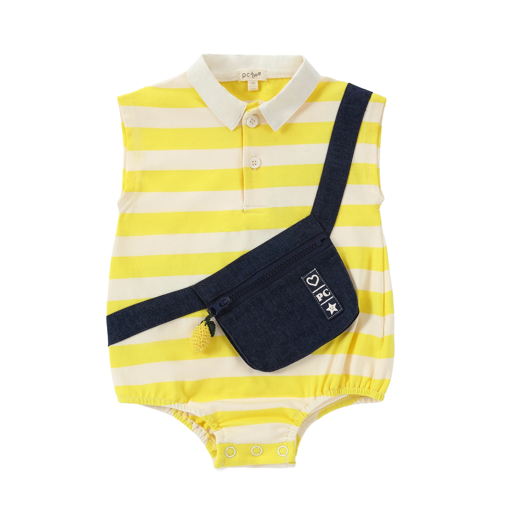 Baby Boys Lemon Twist Romper - Image 2
