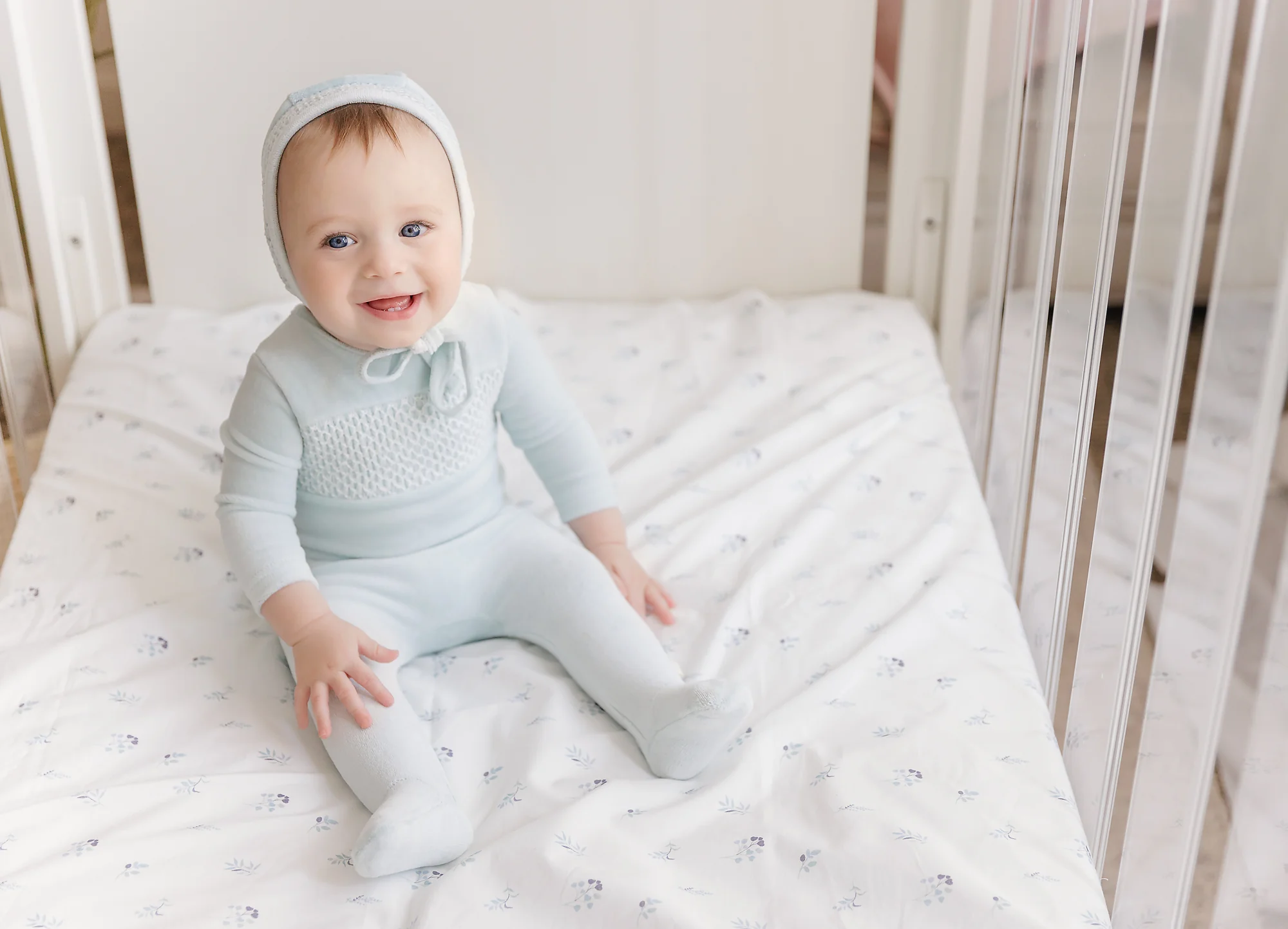 Mint Smocked Footie - Image 2