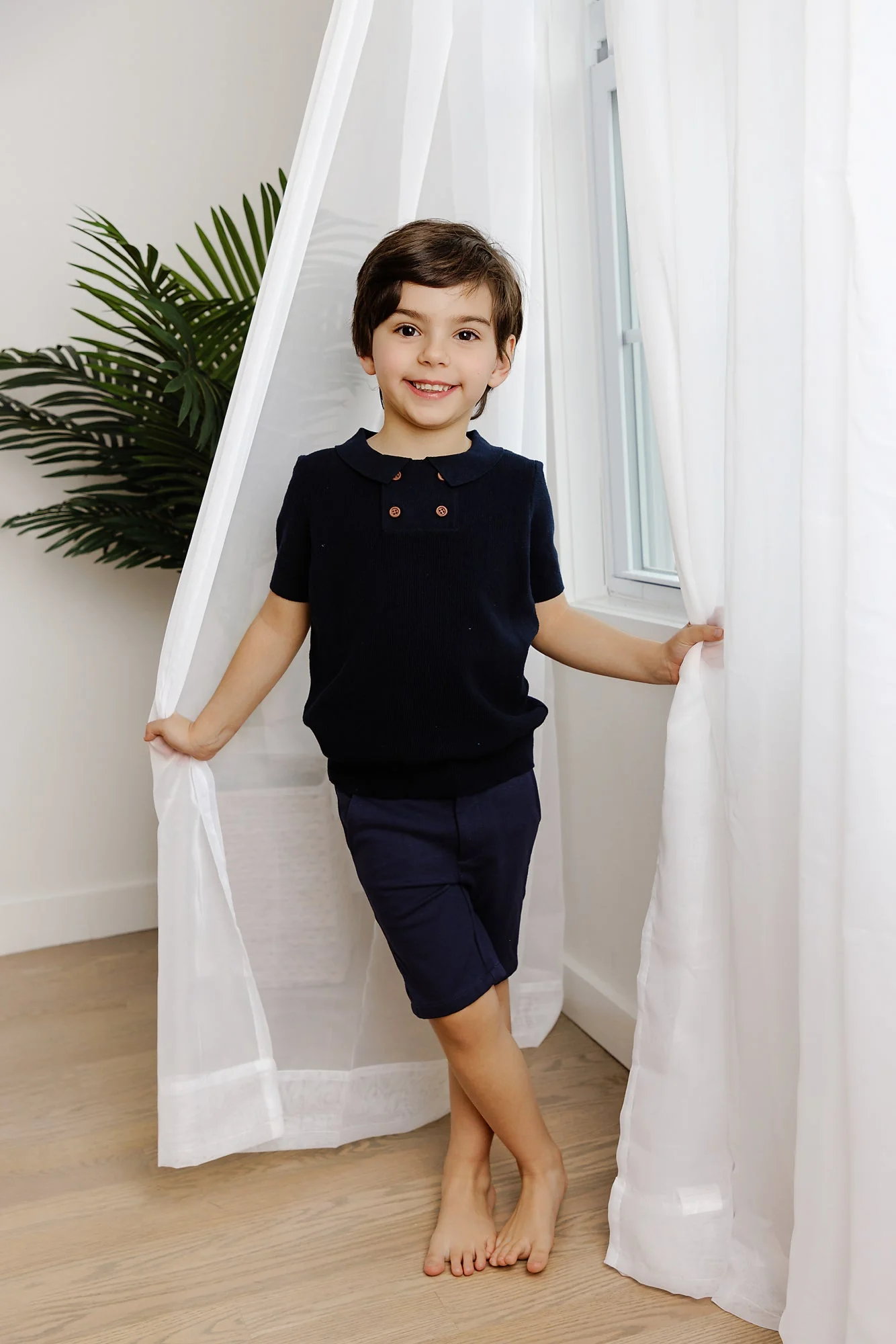 Navy Collared Sweater - Image 2