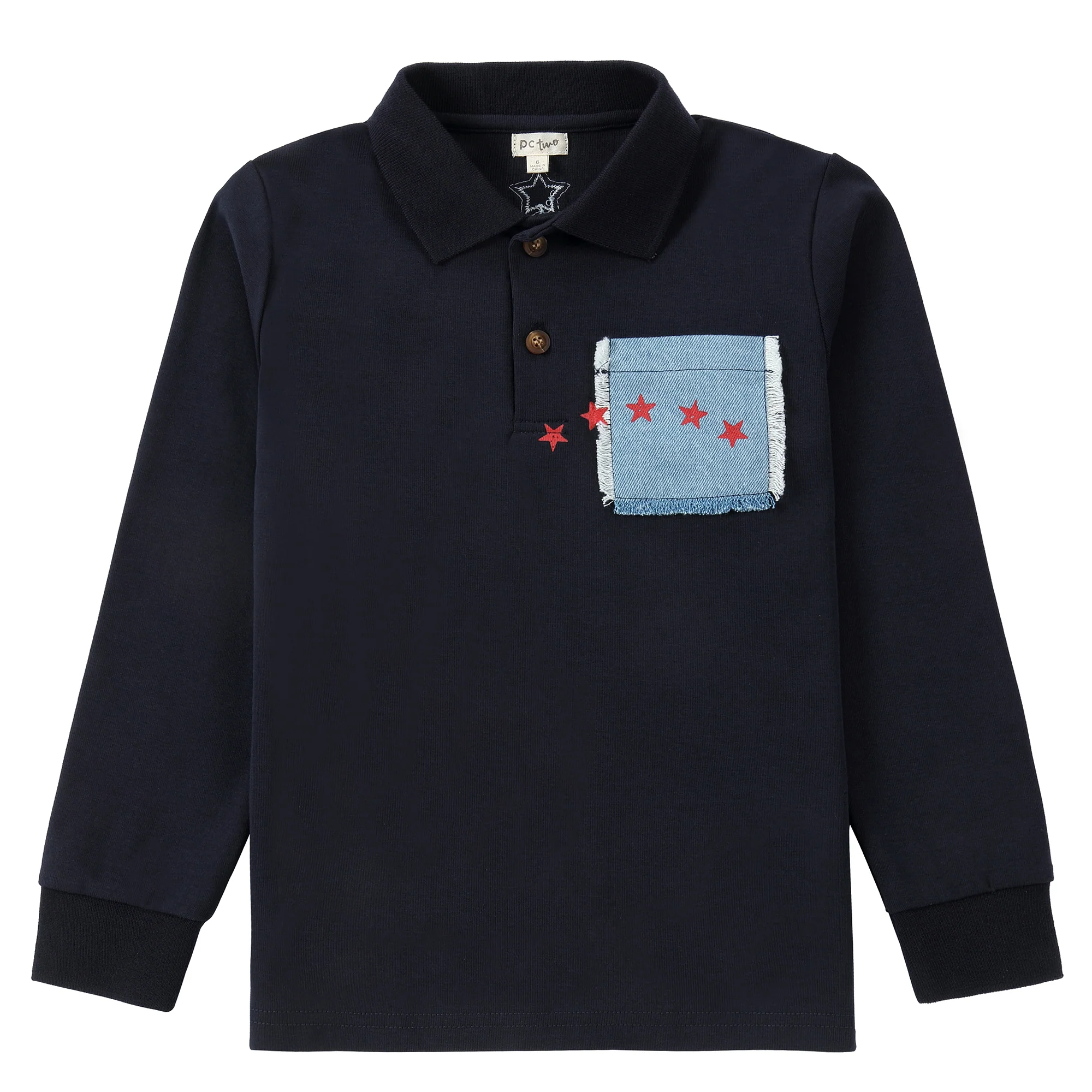 Perfect Petals Navy Polo - Image 2