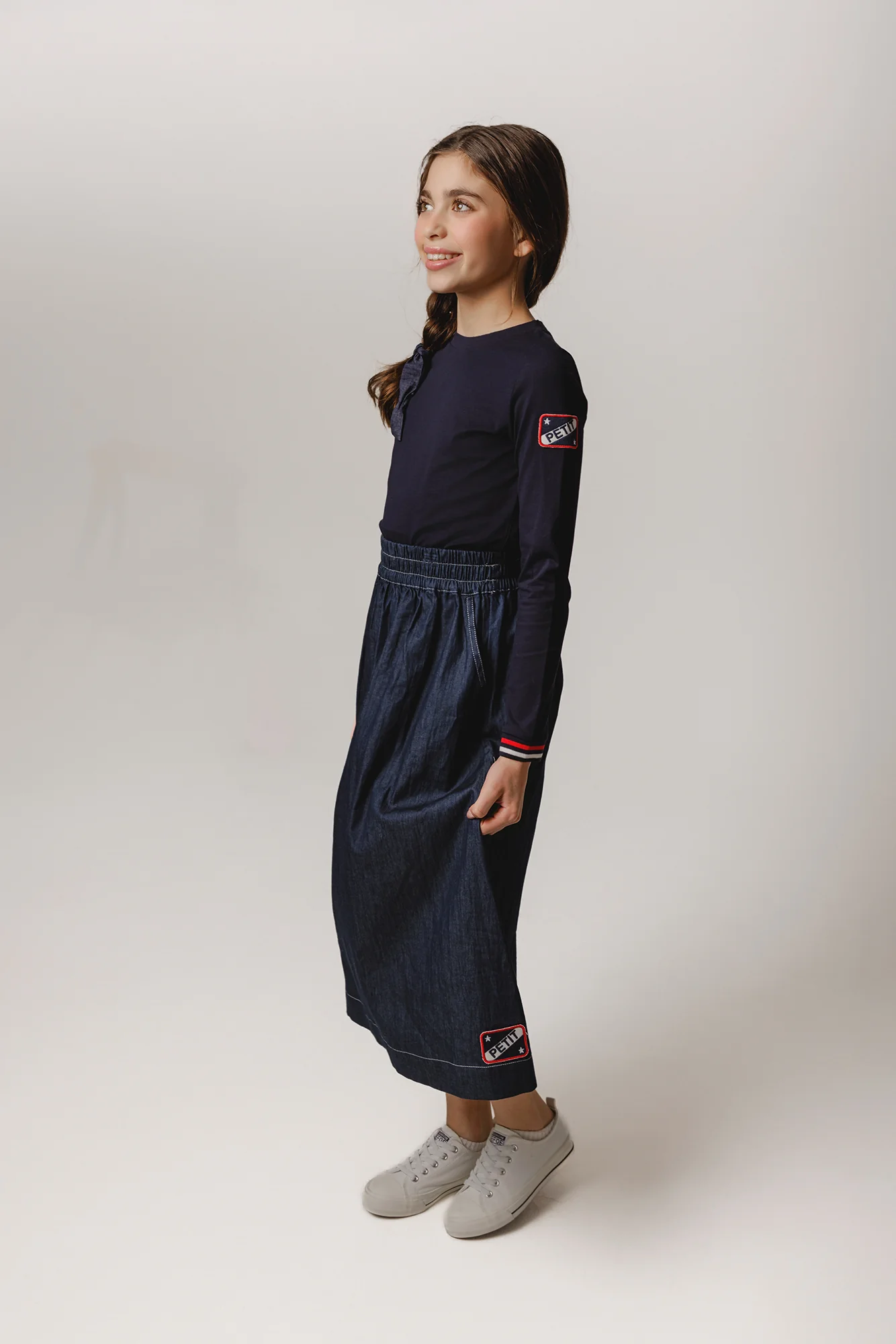Little Sweet Sails Navy Tee - Image 2