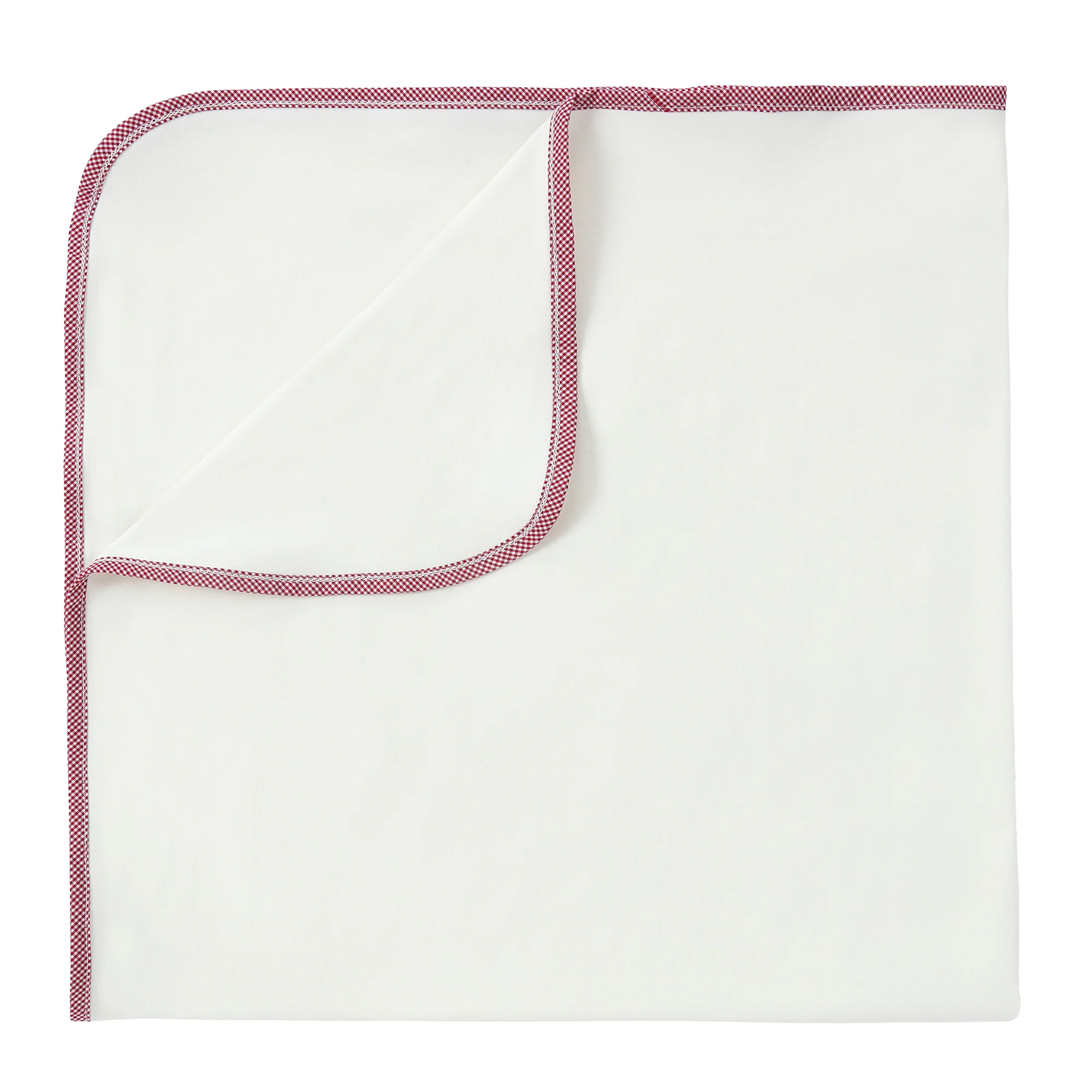 Ivory/ Red Gingham Blanket