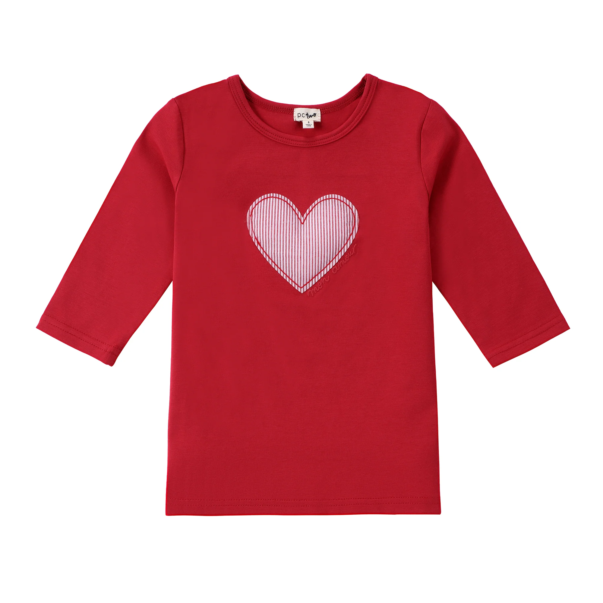 Girls Red Heart T-Shirt - Image 4