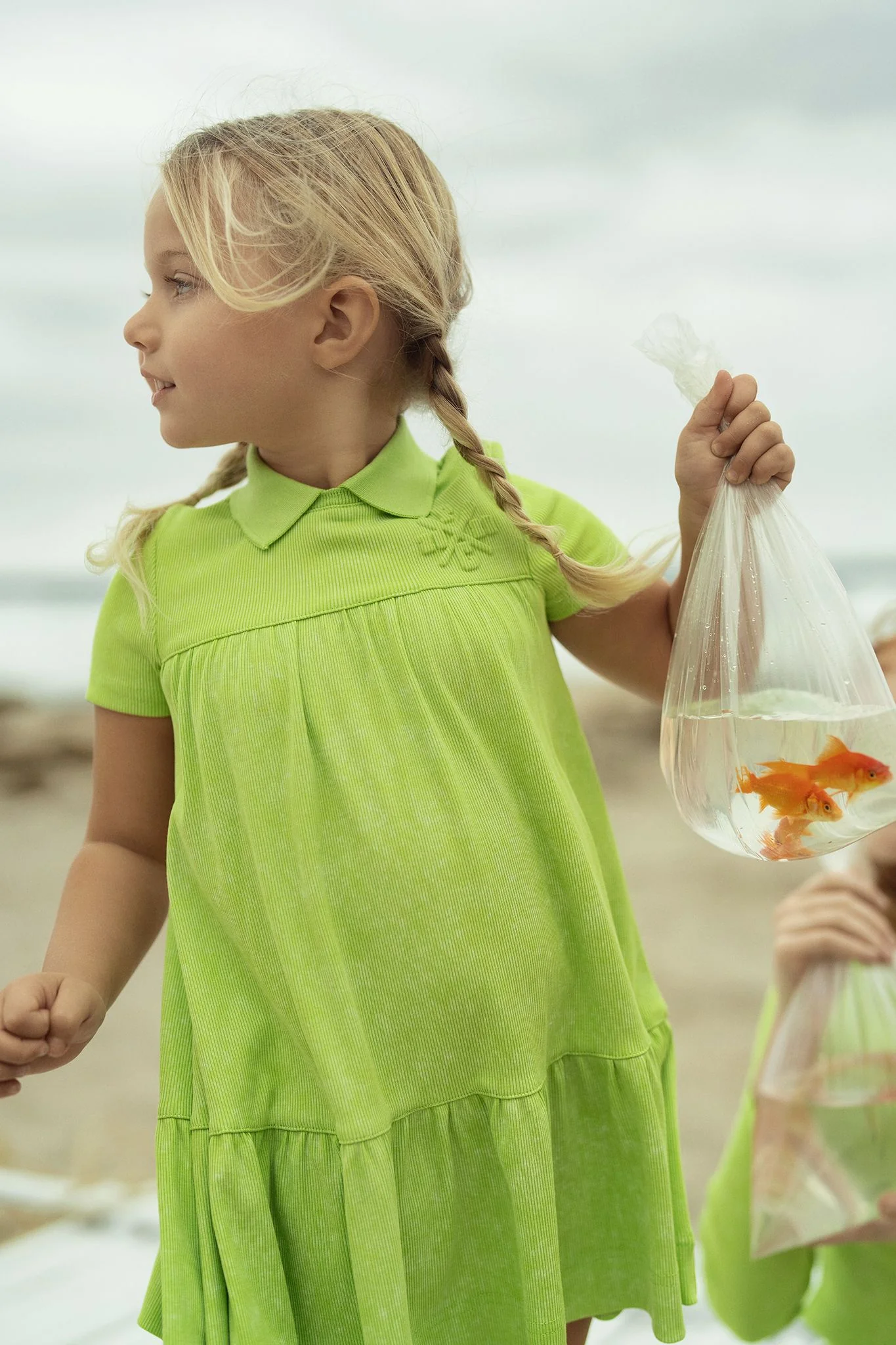 Girls Set Sail Dress with Collar - Image 3