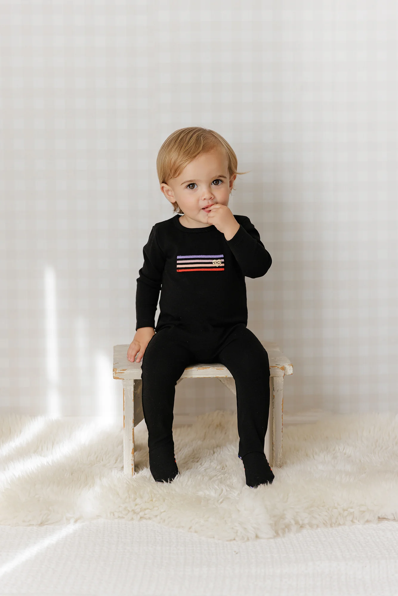 Sharp Stripes Heart Footie - Image 2