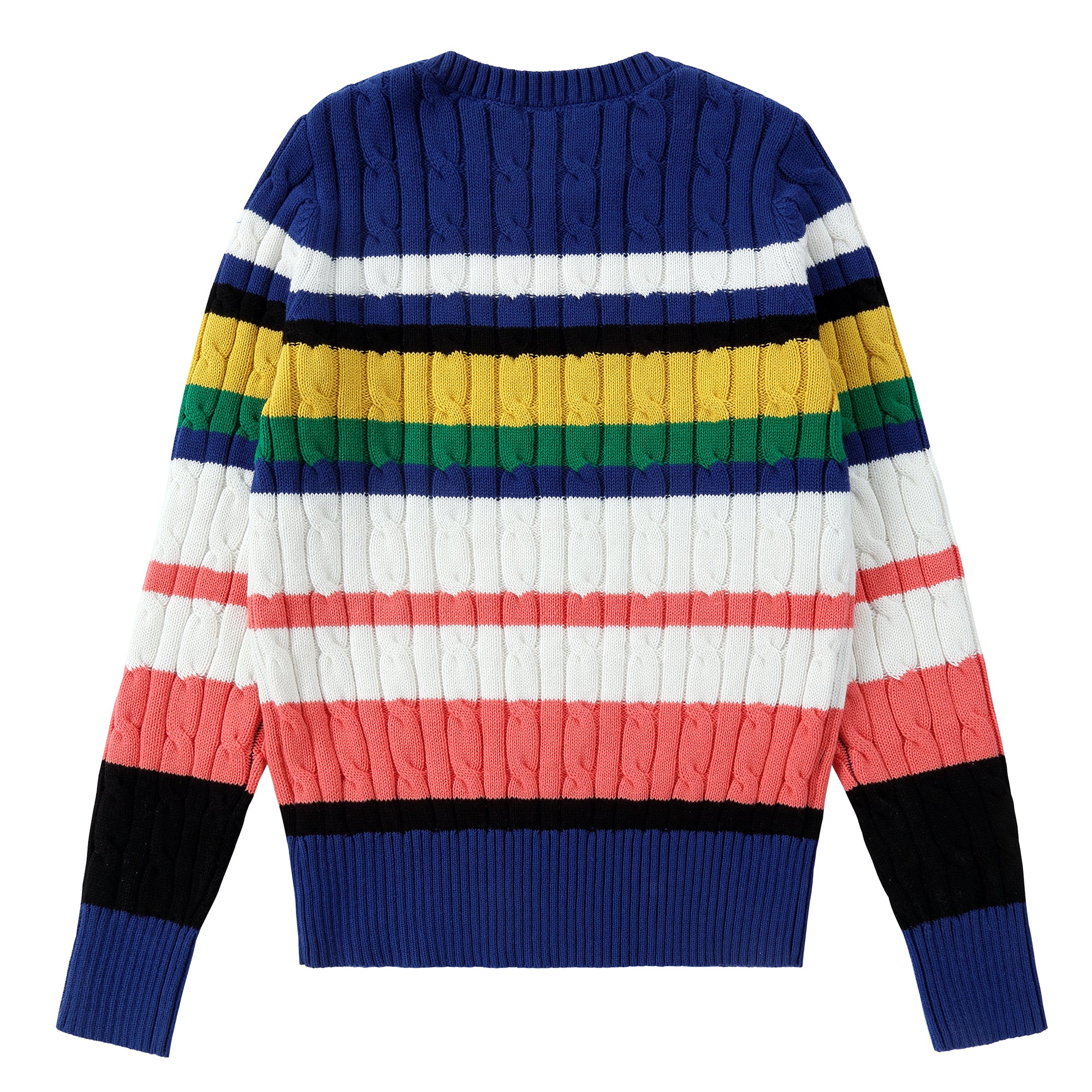 Striped Cable Knit Sweater - Image 3