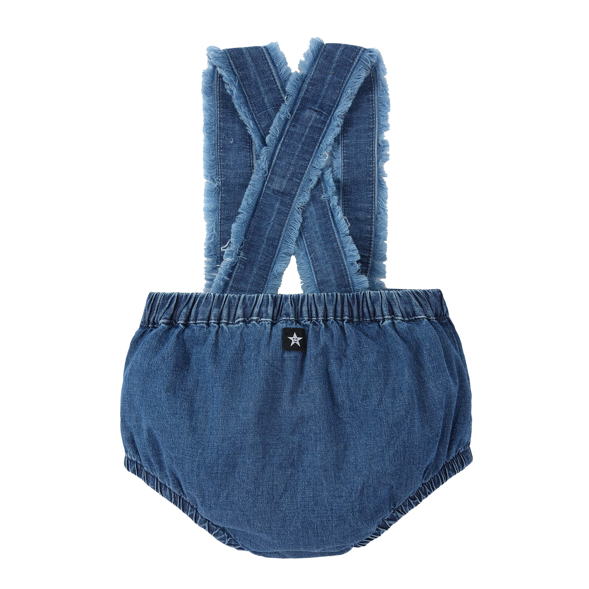 Baby Blue Denim Suspender Bloomer - Image 2