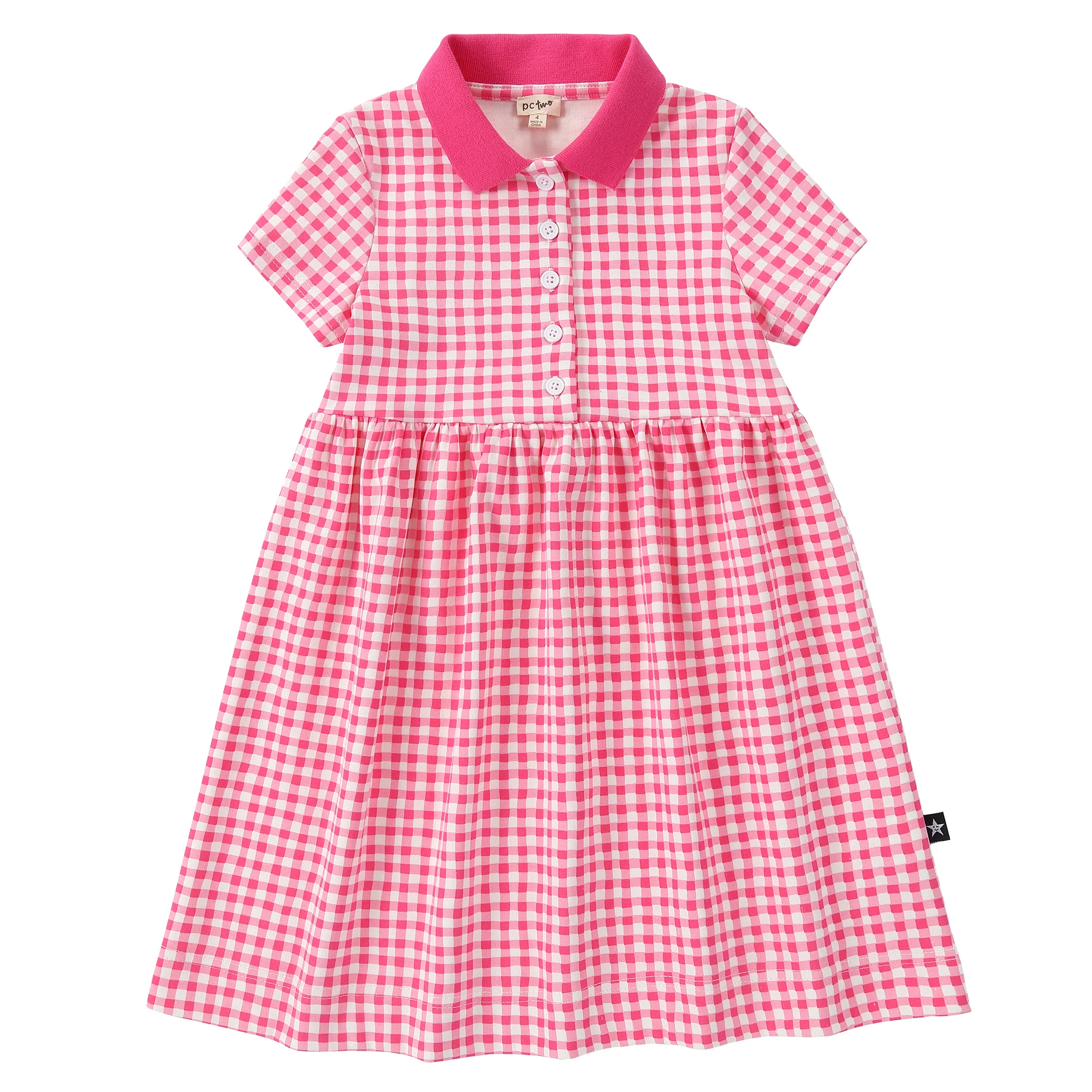 Girls Sweet Check Dress - Image 2