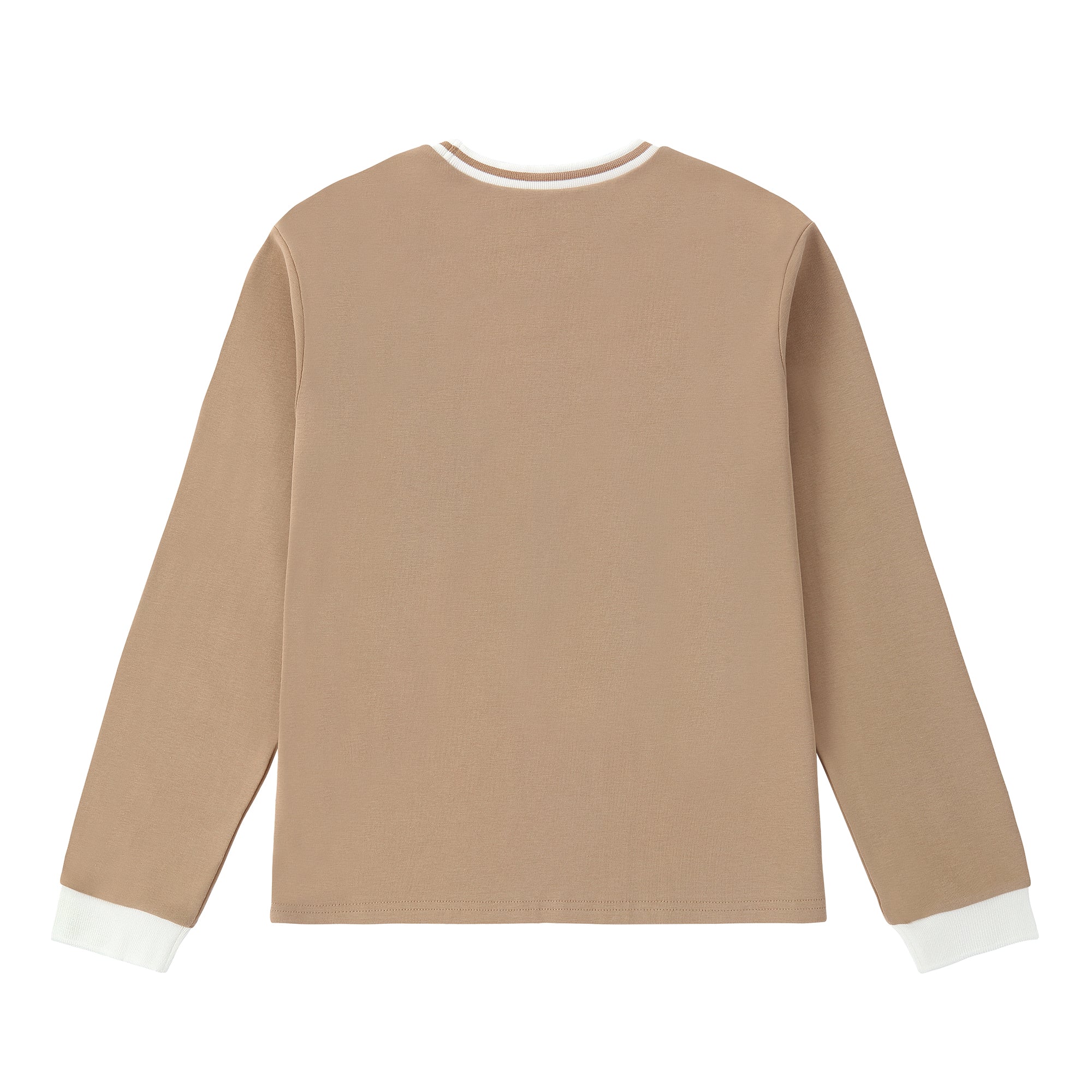 Teens Tan T-Shirt with White Trim - Image 3