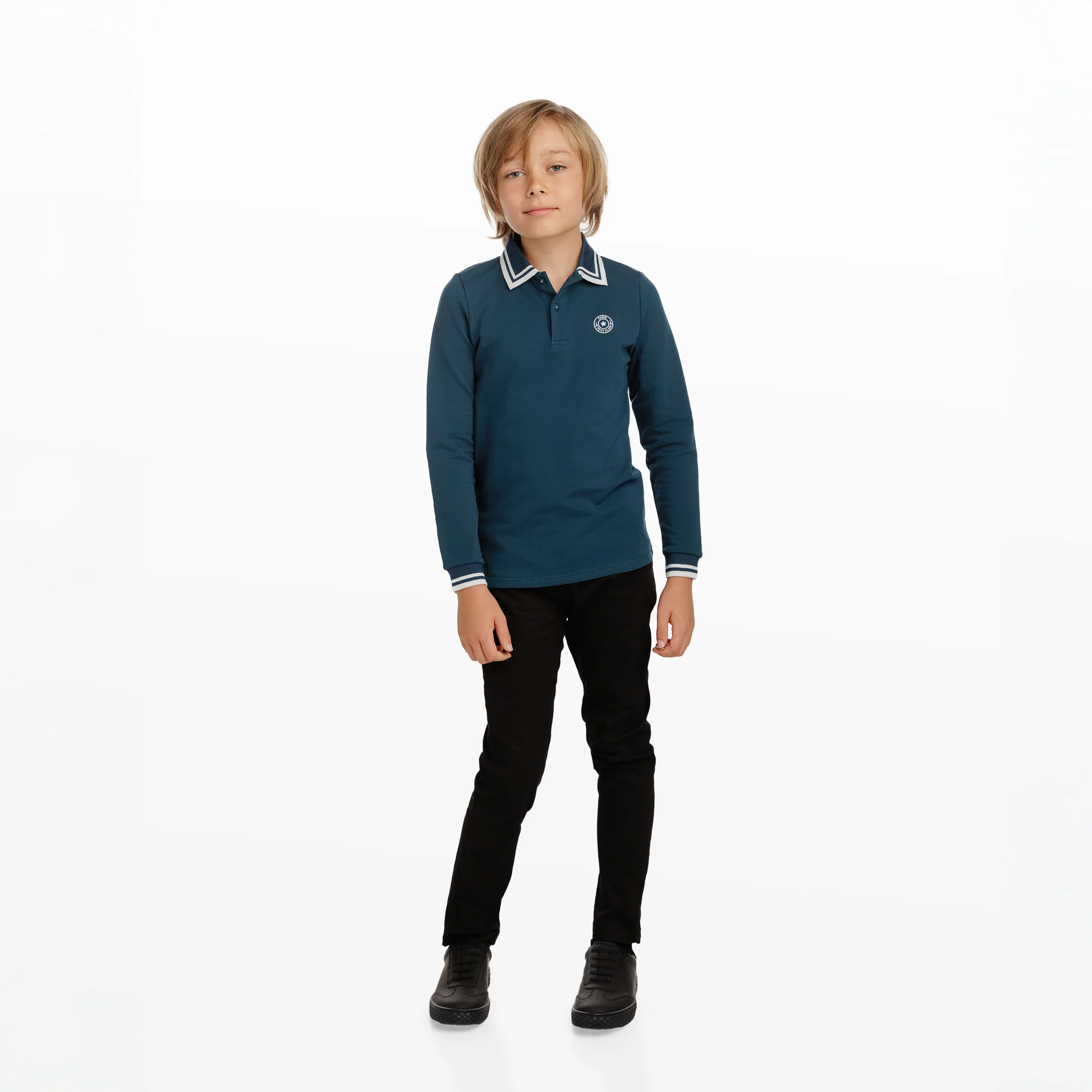 Dark Teal/ White Trim Polo - Image 2