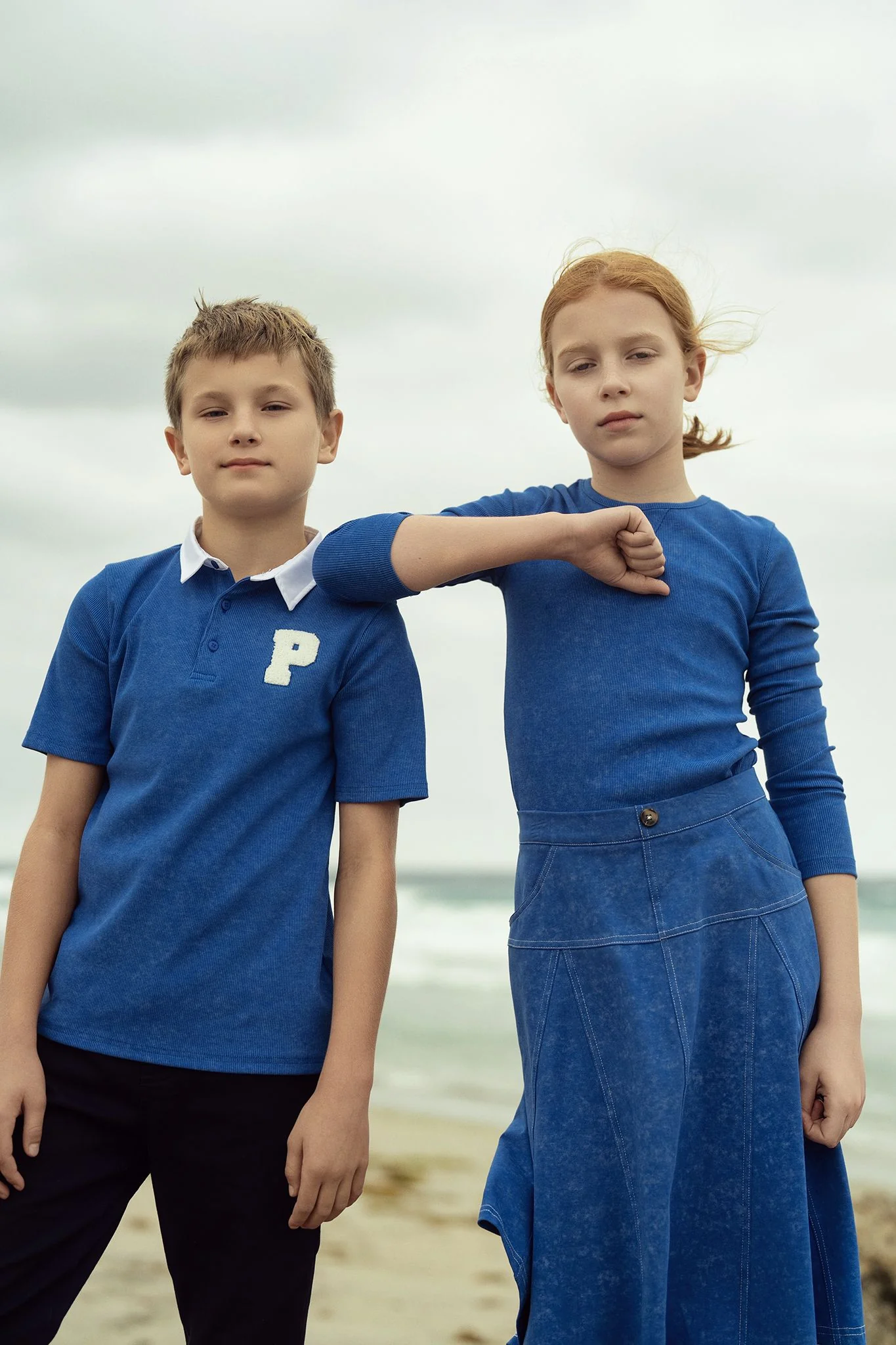 Girls True Blue Paneled Skirt - Image 4