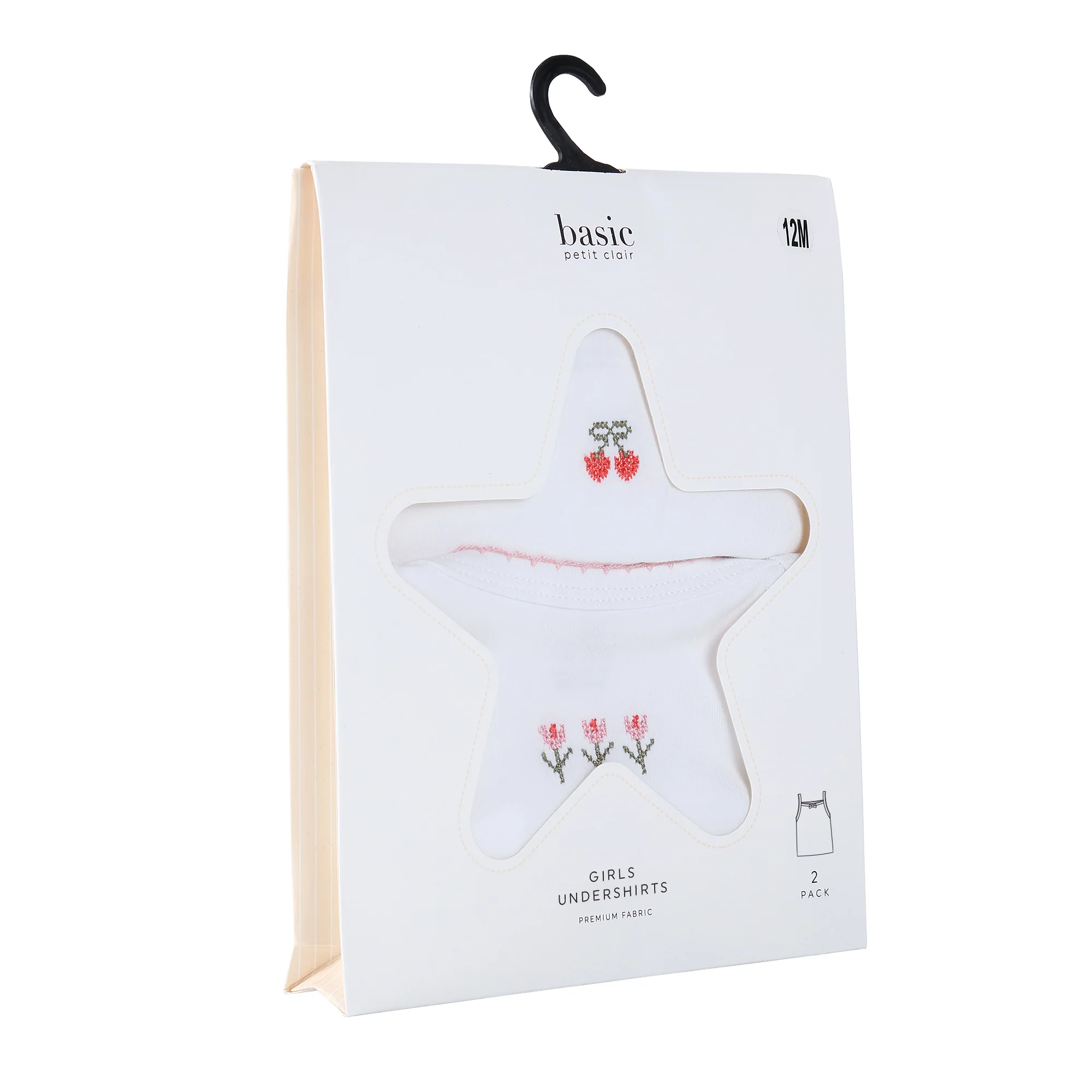 Girl 2pc Undershirt - Tulip & Cherry - Image 2