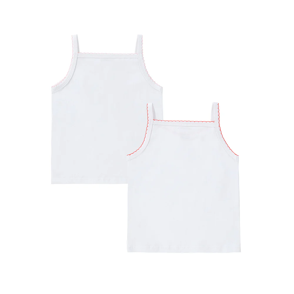 Girl 2pc Undershirt - Tulip & Cherry - Image 3